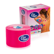 Cure Tape Rosa kinesiologico in cotone, 5x500 cm