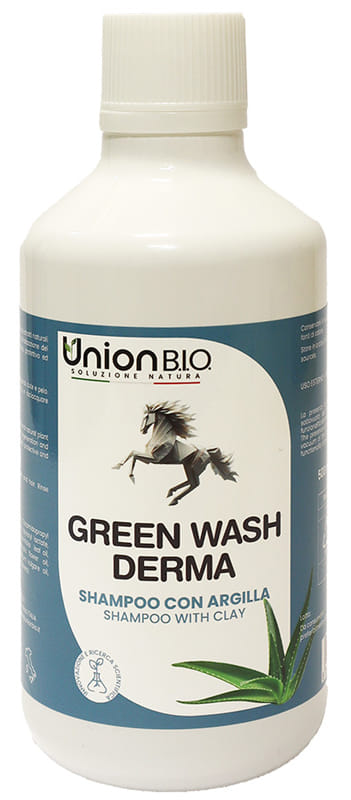 Shampoo delicato Green Wash Derma per cavalli, 500ml