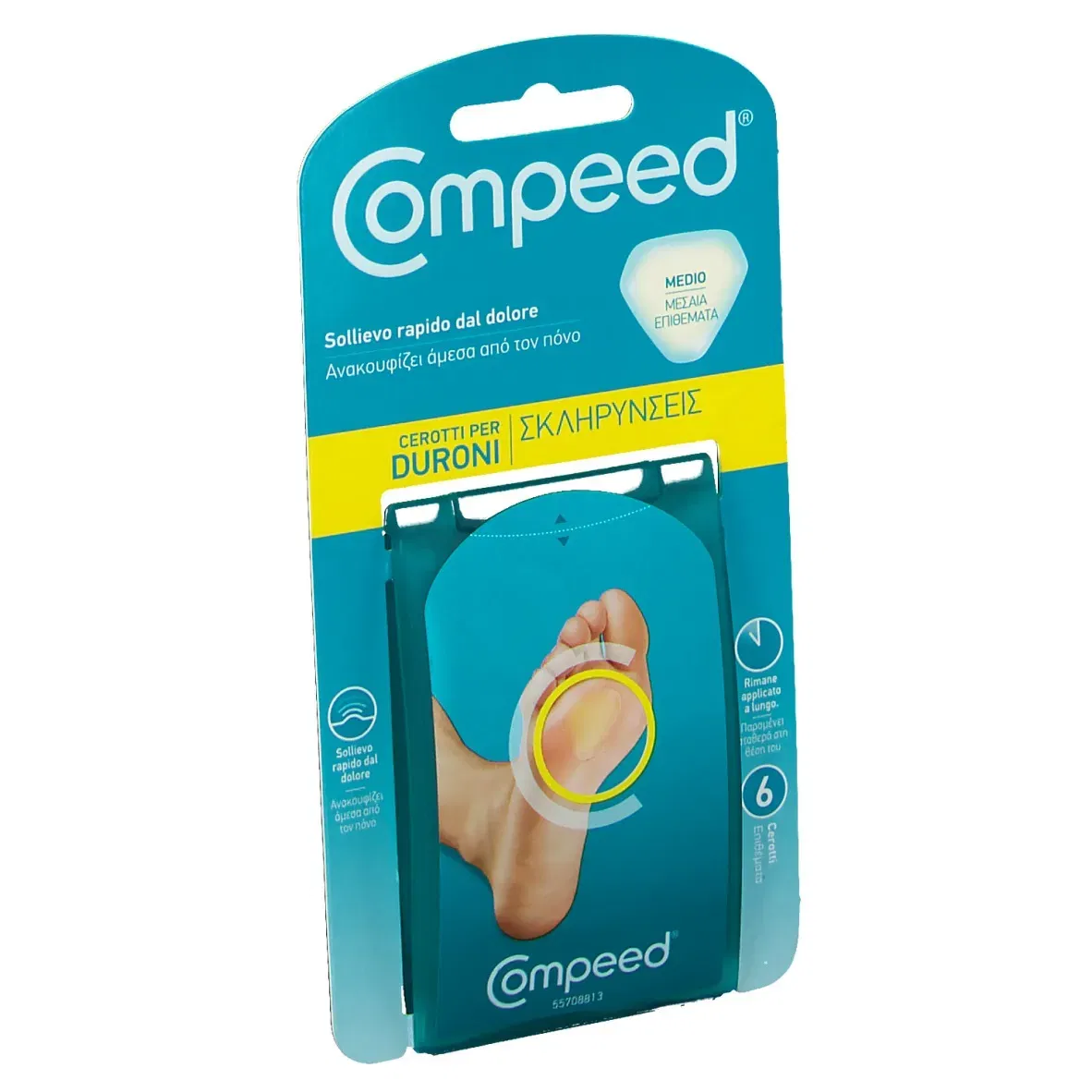 Cerotti Compeed per Duroni Medi, 6 pezzi ipoallergenici