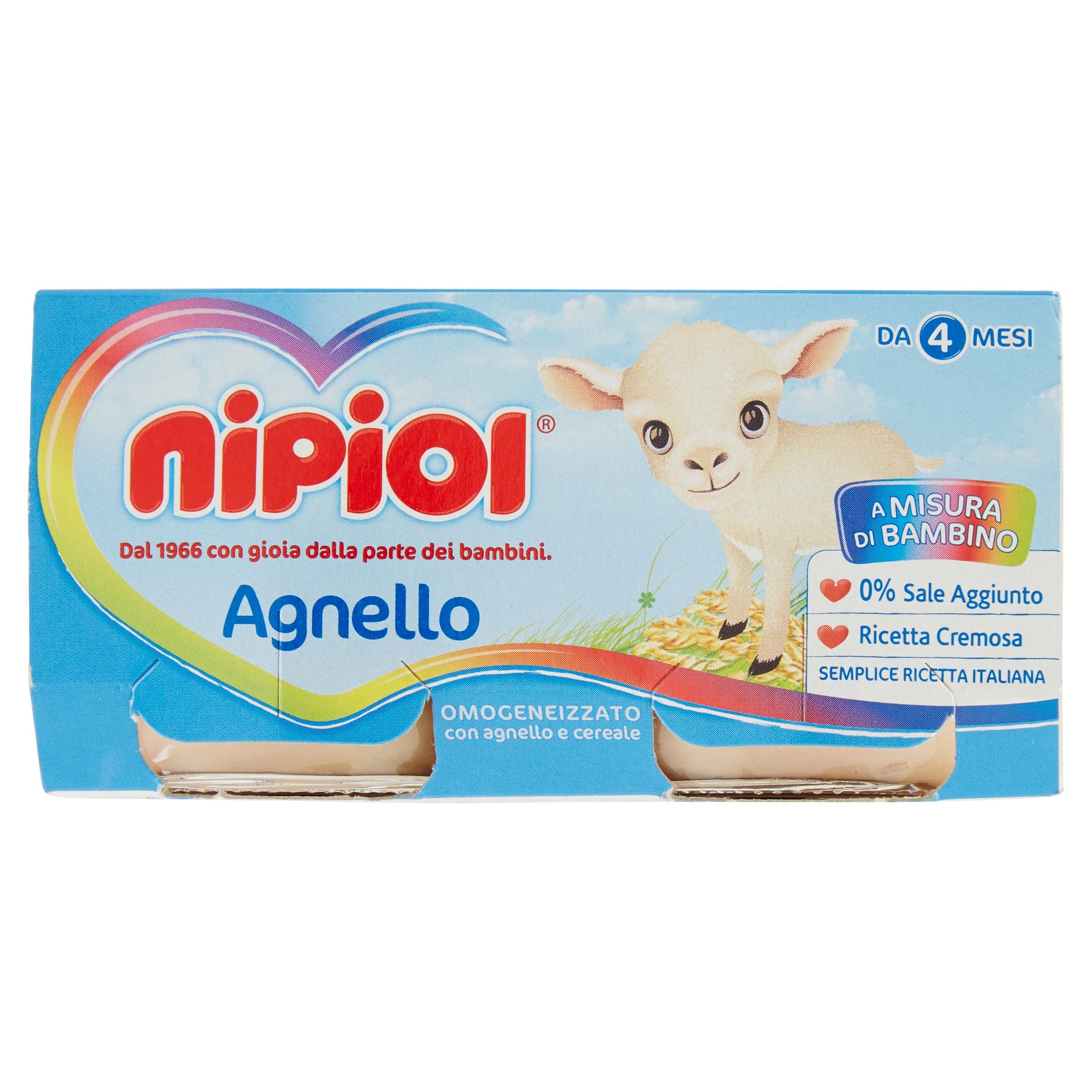 Nipiol Omogeneizzato Agnello 80 G 2 Pezzi