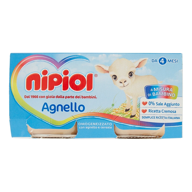Nipiol Omogeneizzato Agnello 80 G 2 Pezzi