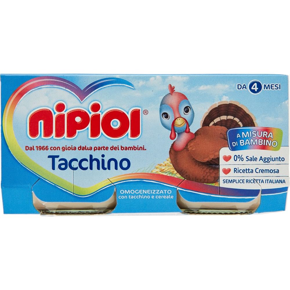 Nipiol Omogeneizzato Tacchino 80 G 2 Pezzi