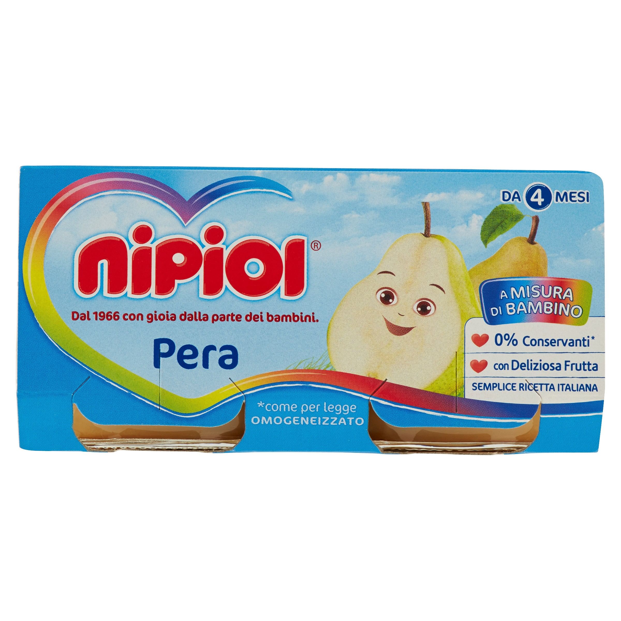 Nipiol Omogeneizzato Pera 80 G 2 Pezzi