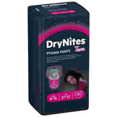 PANNOLINO HUGGIES DRYNITES 8/13 ANNI GIRL L 30/48KG 9 PEZZI