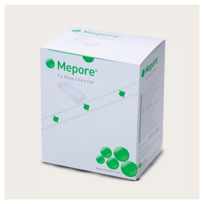 Medicazione Adesiva In Tessuto Non Tessuto Con Tampone Assorbente Sterile Mepore 9 X10 5 Pezzi