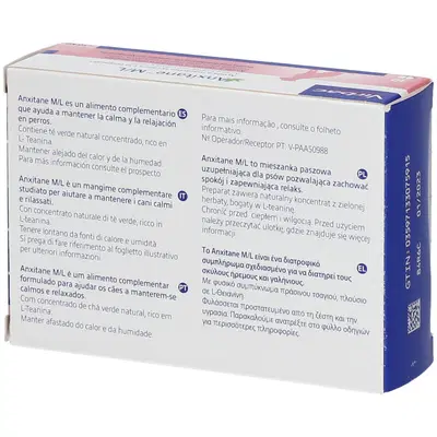 ANXITANE M/L SUPPLEMENTO NUTRIZIONALE SCATOLA 30 COMPRESSE APPETIBILI ANXITANE M/L SUPPLEMENTO NUTRIZIONALE SCATOLA 30 COMPRESSE APPETIBILI