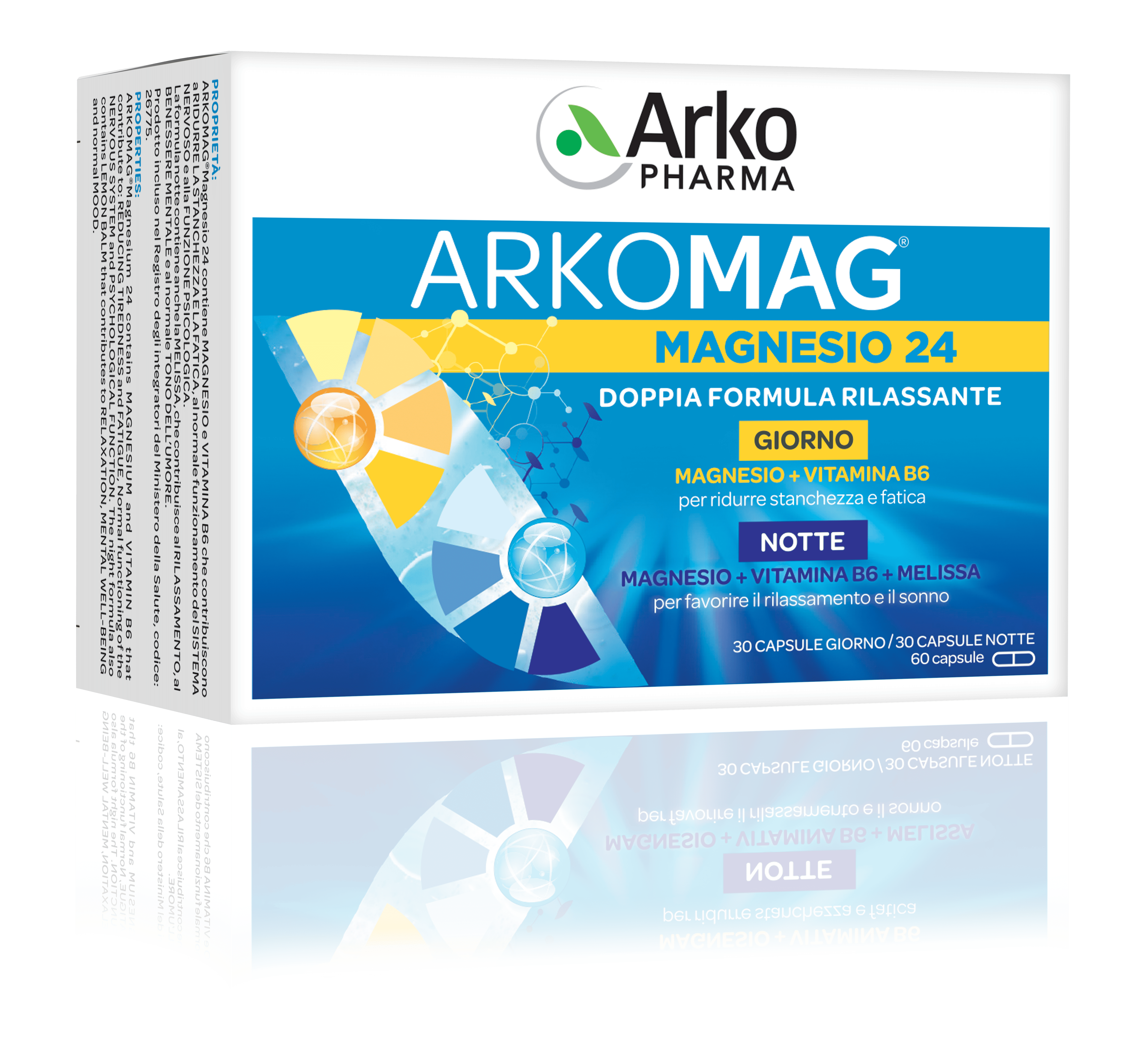 ARKOMAG MAGNESIO 24 GIORNO&NOTTE 60 CAPSULE