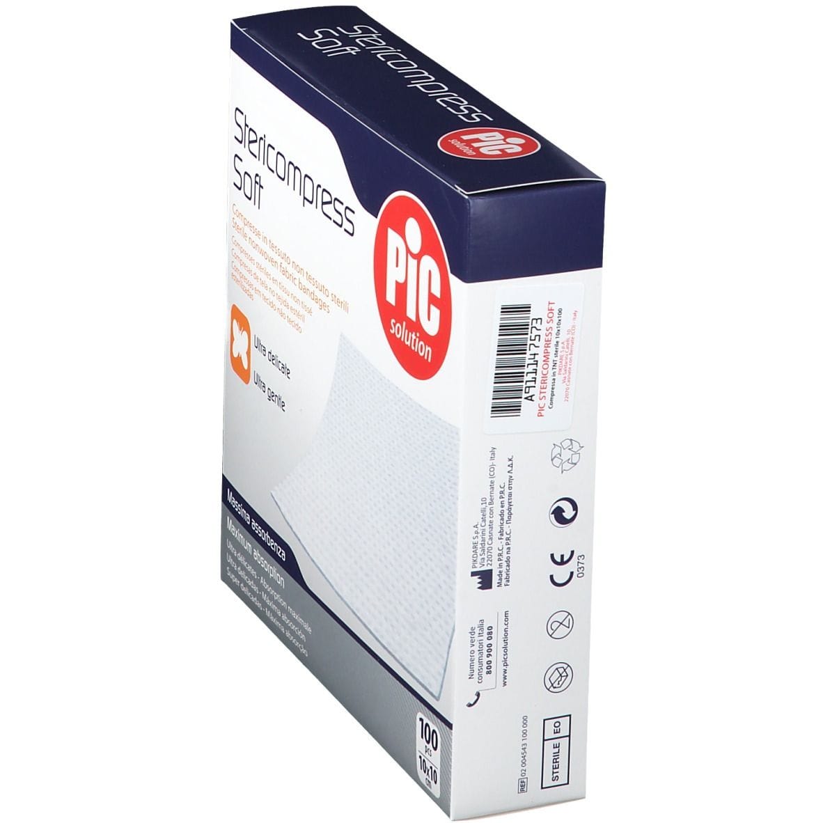 GARZA COMPRESSA IN TESSUTO NON TESSUTO 10X10CM 25 PEZZI X 4 BUSTE