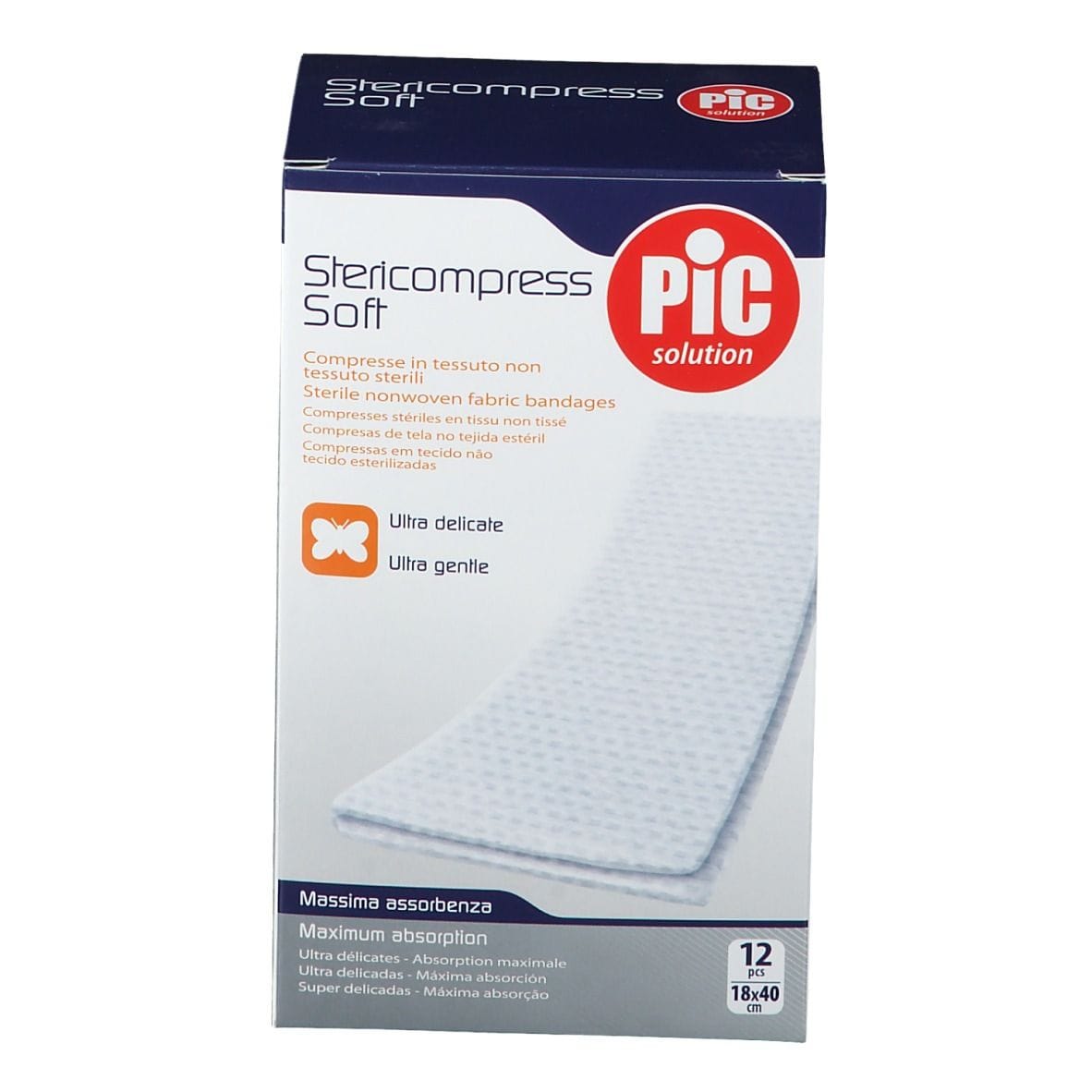 STERICOMPRESS SOFT XL GARZA TNT 18X40CM 12 PEZZI