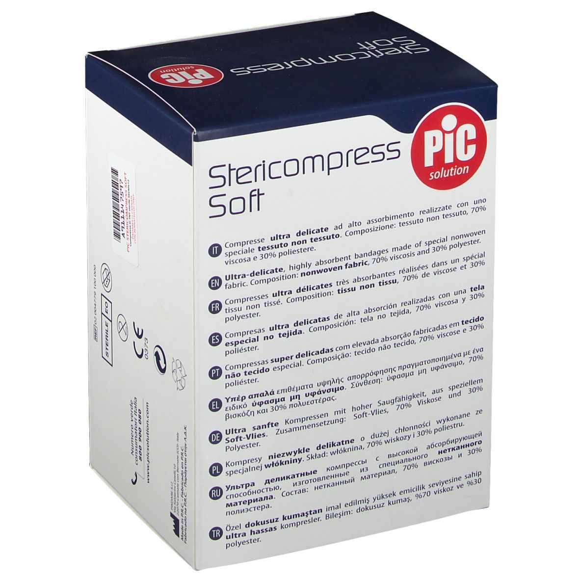 GARZA STERICOMPRESS SOFT XL TNT 36X40CM 12 PEZZI