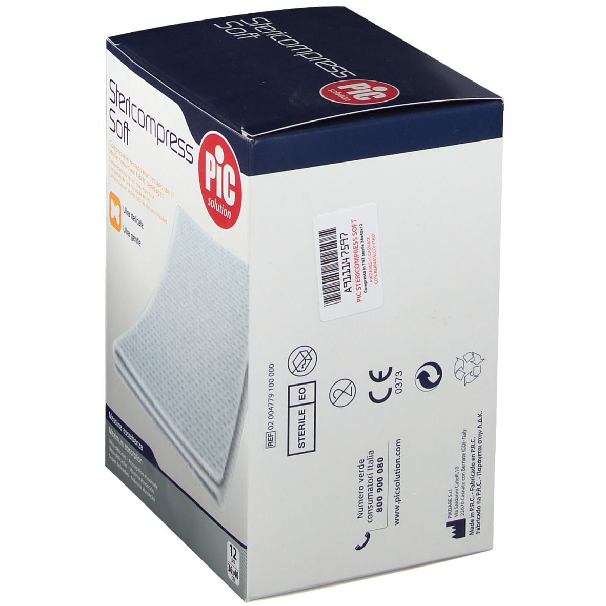 GARZA STERICOMPRESS SOFT XL TNT 36X40CM 12 PEZZI