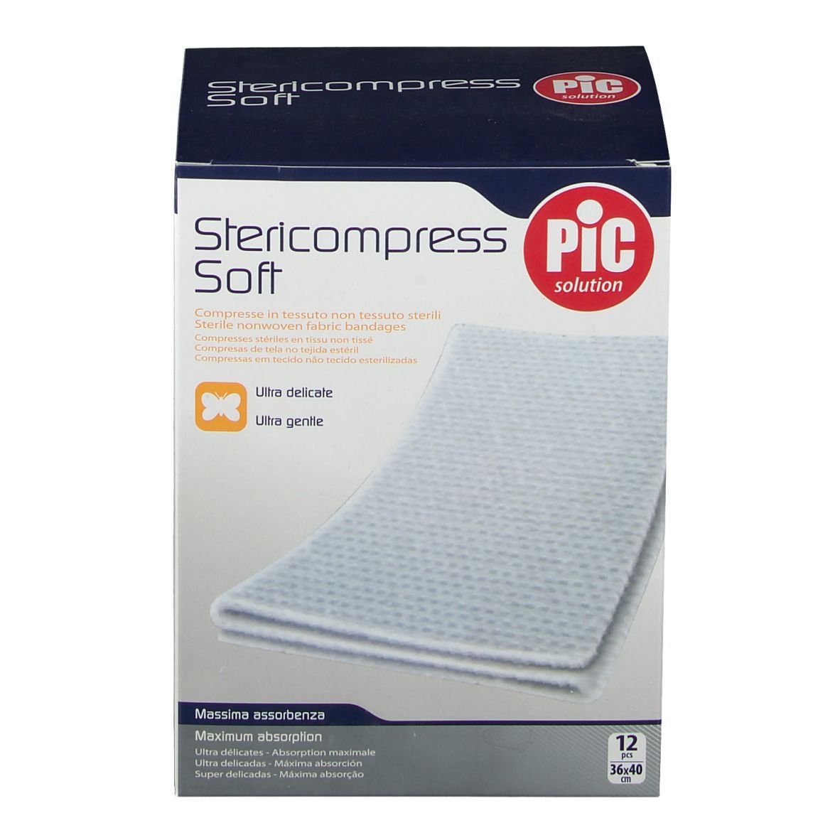 GARZA STERICOMPRESS SOFT XL TNT 36X40CM 12 PEZZI