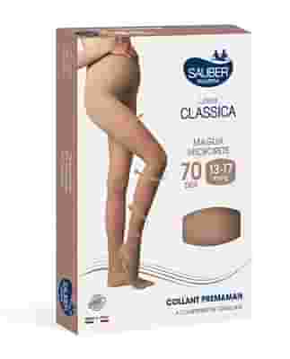 SAUBER COLLANT 70 DENARI PREMAMAN MAGLIA MICRORETE NEUTRO BEIGE 5 LINEA CLASSICA
