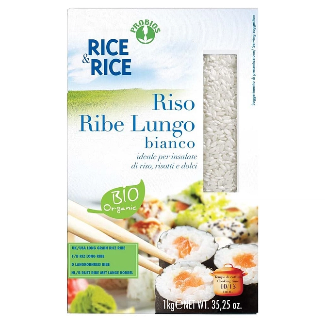 Rice&Rice Riso Lungo Ribe Bianco 1 Kg