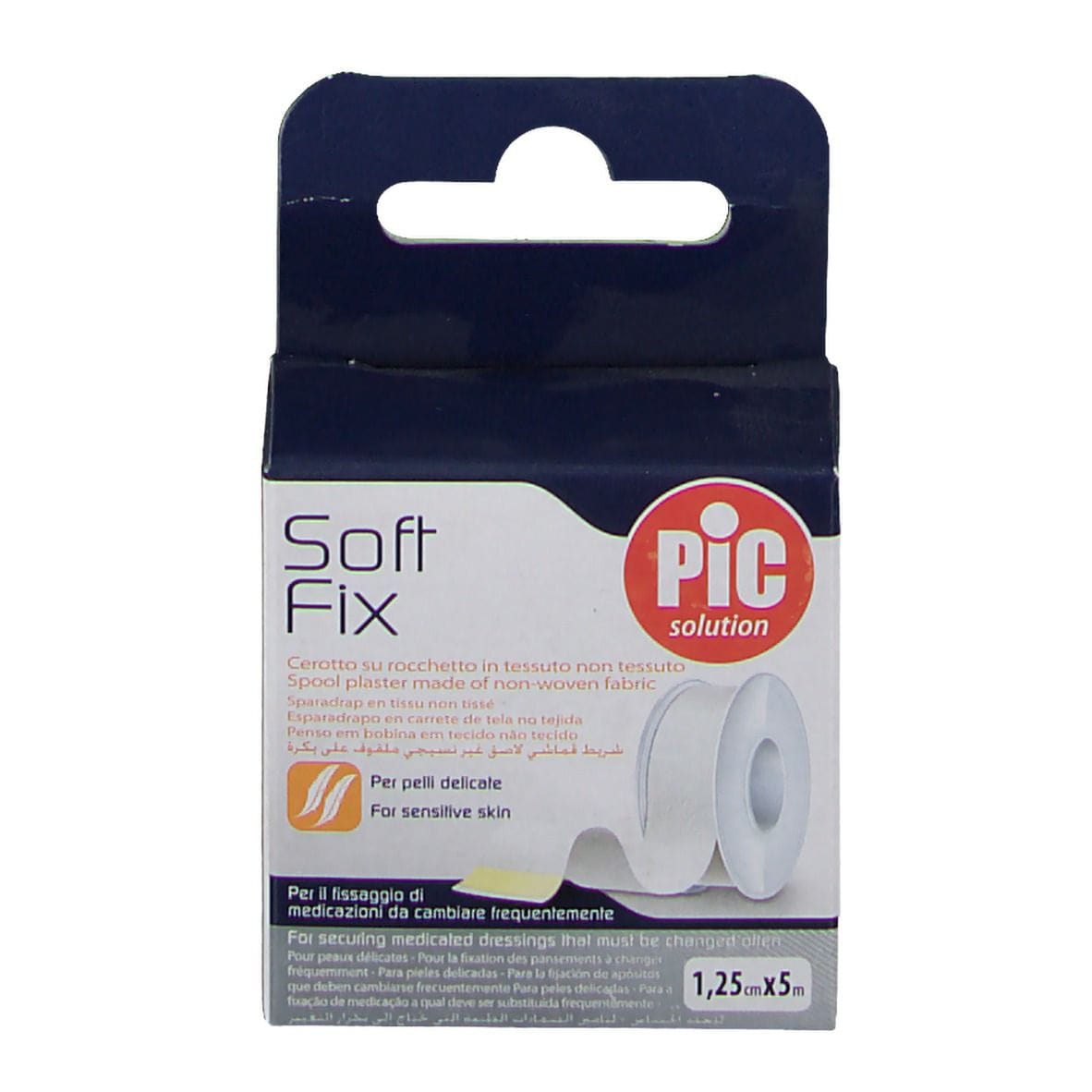 CEROTTO IN ROCCHETTO SOFT FIX 1,25X500 CM CON FUSTELLA