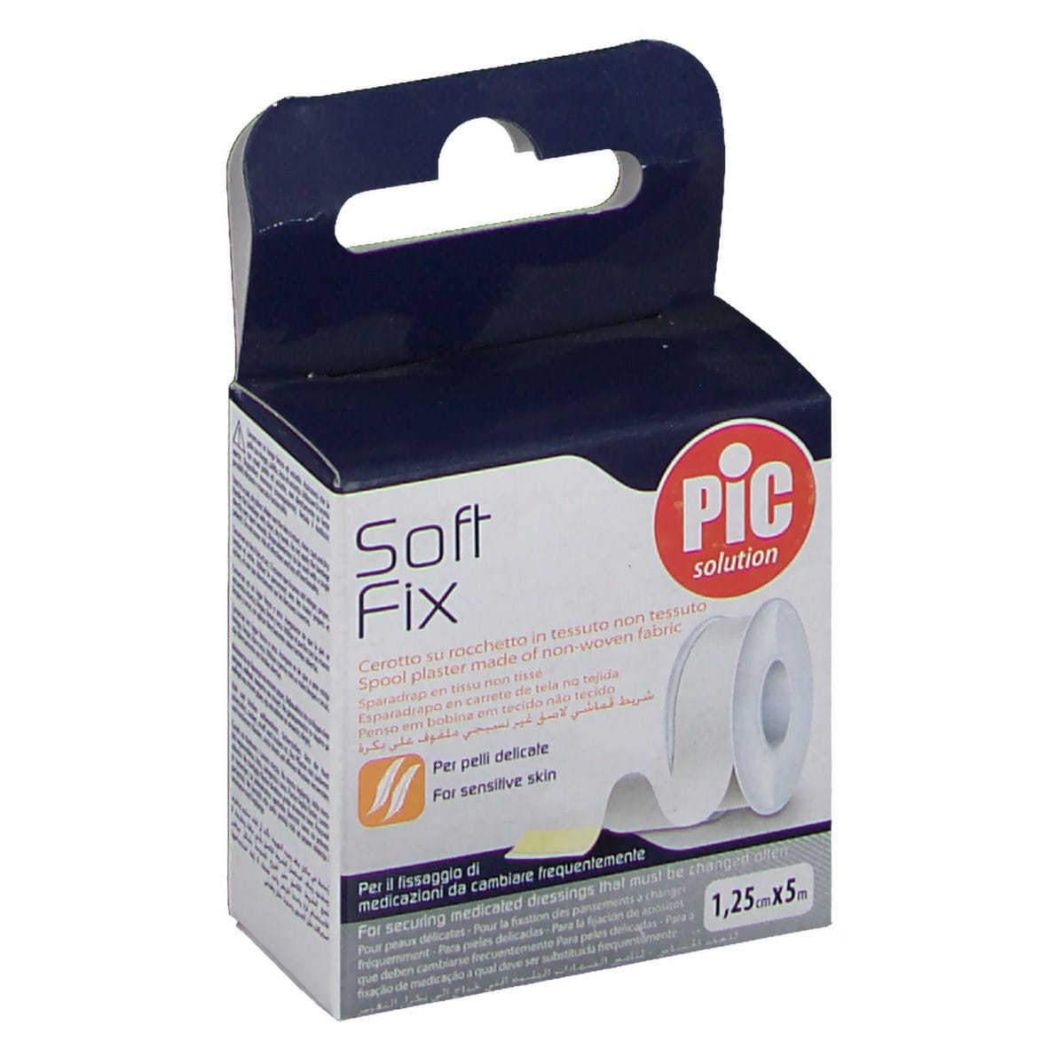 CEROTTO IN ROCCHETTO SOFT FIX 1,25X500 CM CON FUSTELLA