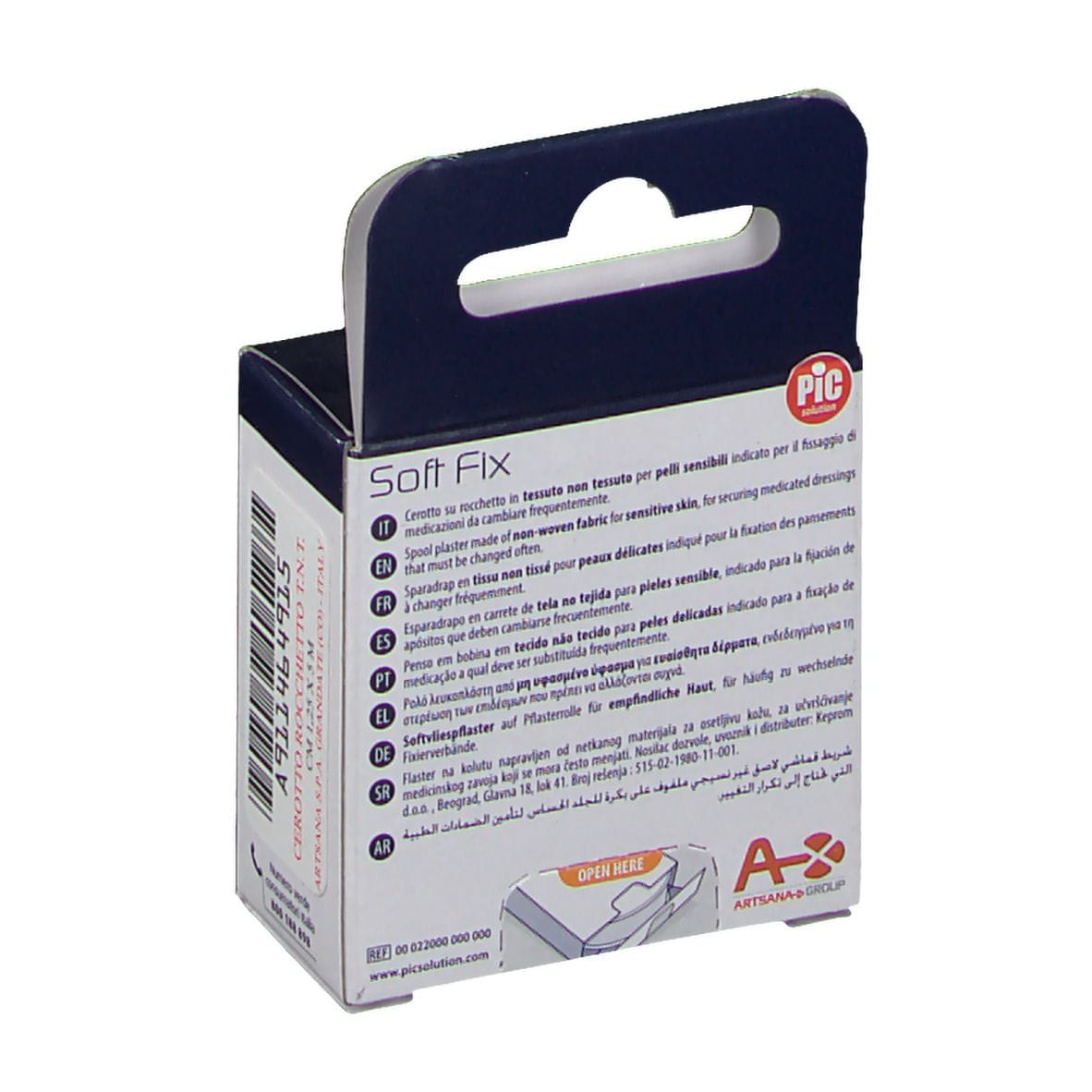 CEROTTO IN ROCCHETTO SOFT FIX 1,25X500 CM CON FUSTELLA