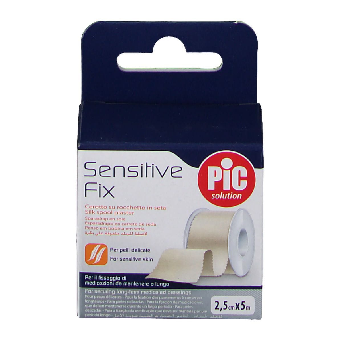 CEROTTO IN ROCCHETTO SENSITIVE FIX 2,5X500 CM CON FUSTELLA 1 PEZZO