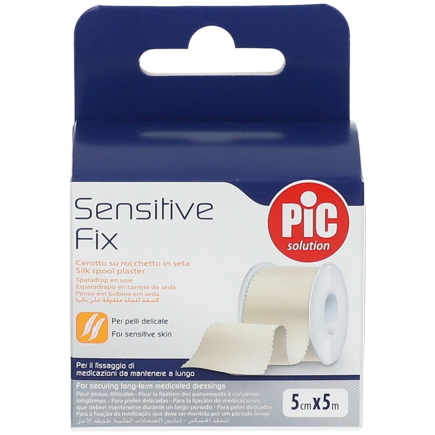 Cerotto in seta PIC Sensitive Fix 5x500cm per pelli delicate
