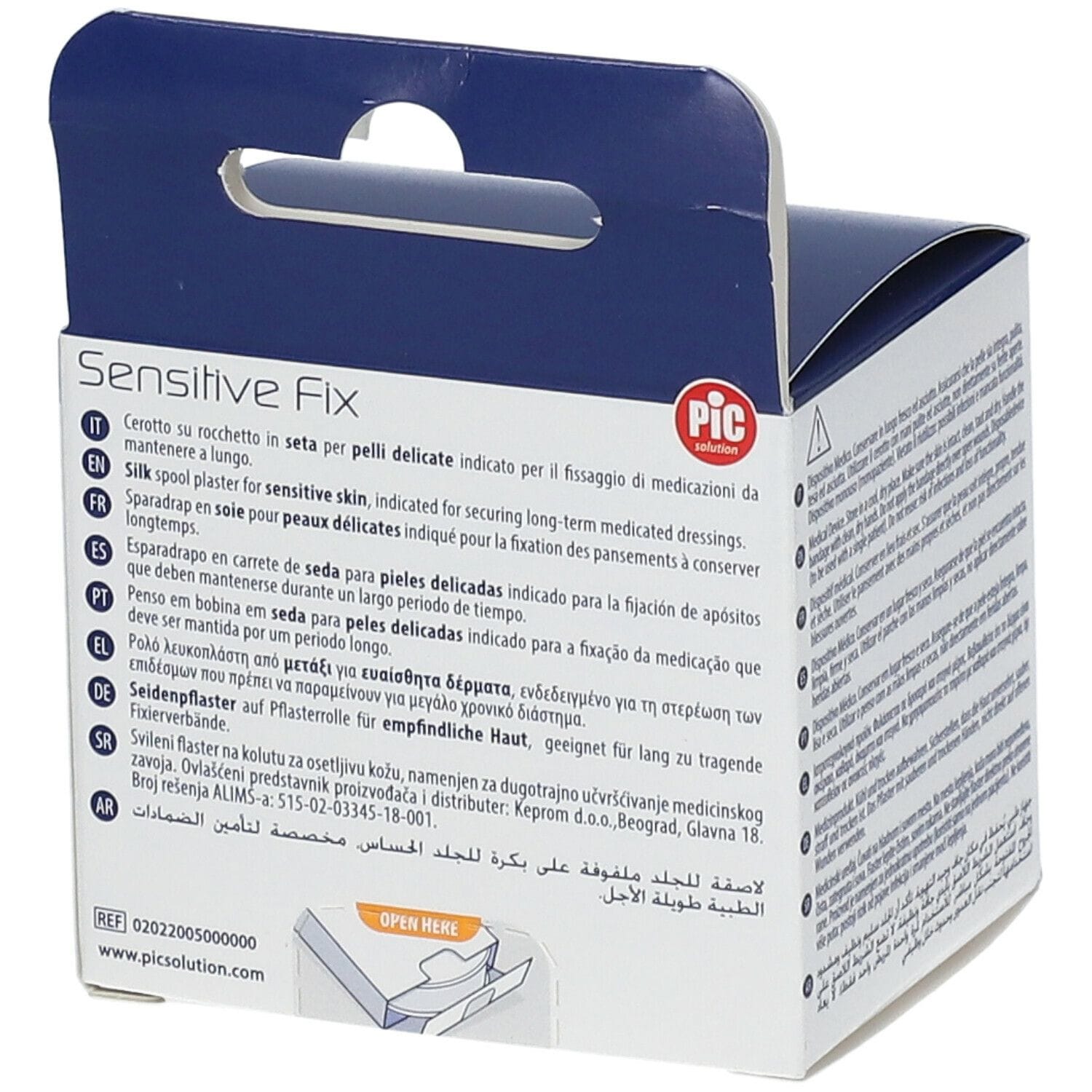 Cerotto in seta PIC Sensitive Fix 5x500cm per pelli delicate