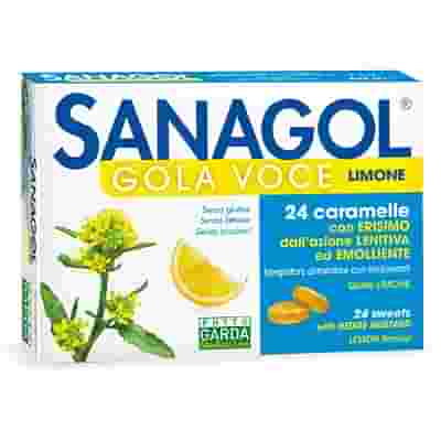 SANAGOL GOLA VOCE SENZA ZUCCHERO LIMONE 24 CARAMELLE