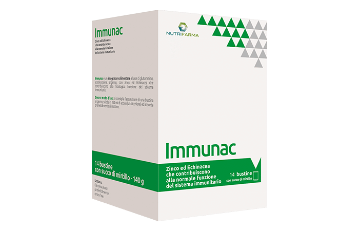 IMMUNAC 14 BUSTINE 10 G CON SUCCO DI MIRTILLO