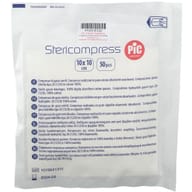 Garza Sterile PIC 10x10cm 4 Strati per Medicazione, 25 Pezzi