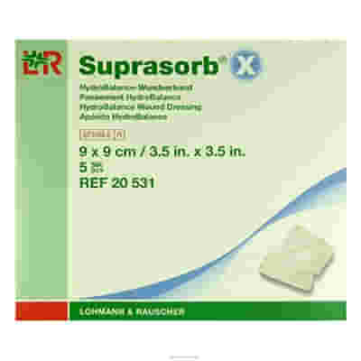 MEDICAZIONE HYDROBALANCE STERILE COMPRESSA SUPRASORB X 9X9 CM 5 PEZZI