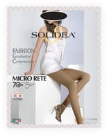 Collant Solidea Micro Rete 70 Sheer Bronze, compressione graduata