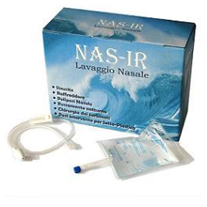 Nasir Lavaggio Nasale Soluzione Fisiologica Isotonica Sterile Scatola Con 4 Sacche 500 Ml 4 Blister 1 Ventosa