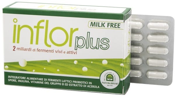 Integratore Inflor PLUS simbiotico probiotico, 20 capsule