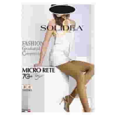 Collant Solidea Micro Rete 70 Sheer sabbia, compressione graduata