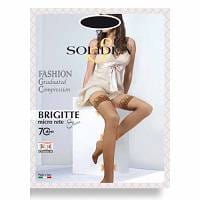 Calza autoreggente Solidea Brigitte Microrete 70 den, sabbia