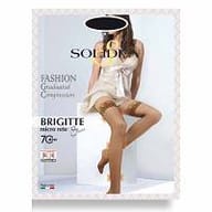 Calza autoreggente Solidea Brigitte Microrete 70 den, sabbia