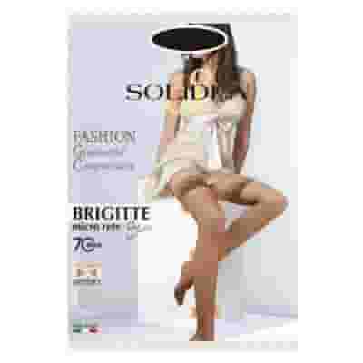 Calza autoreggente Solidea Brigitte Microrete 70 den, paprika taglia 3
