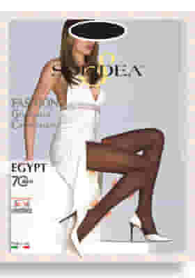 Collant Solidea Egypt 70 fantasia jacquard moka, taglia 1