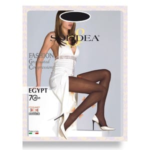 Collant Solidea Egypt 70 den fantasia nero, taglia 2