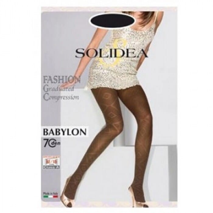Collant Solidea Babylon 70 fantasia nero compressione graduata