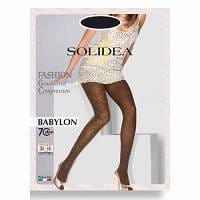 Collant Solidea Babylon 70 den fantasia nero, taglia 3