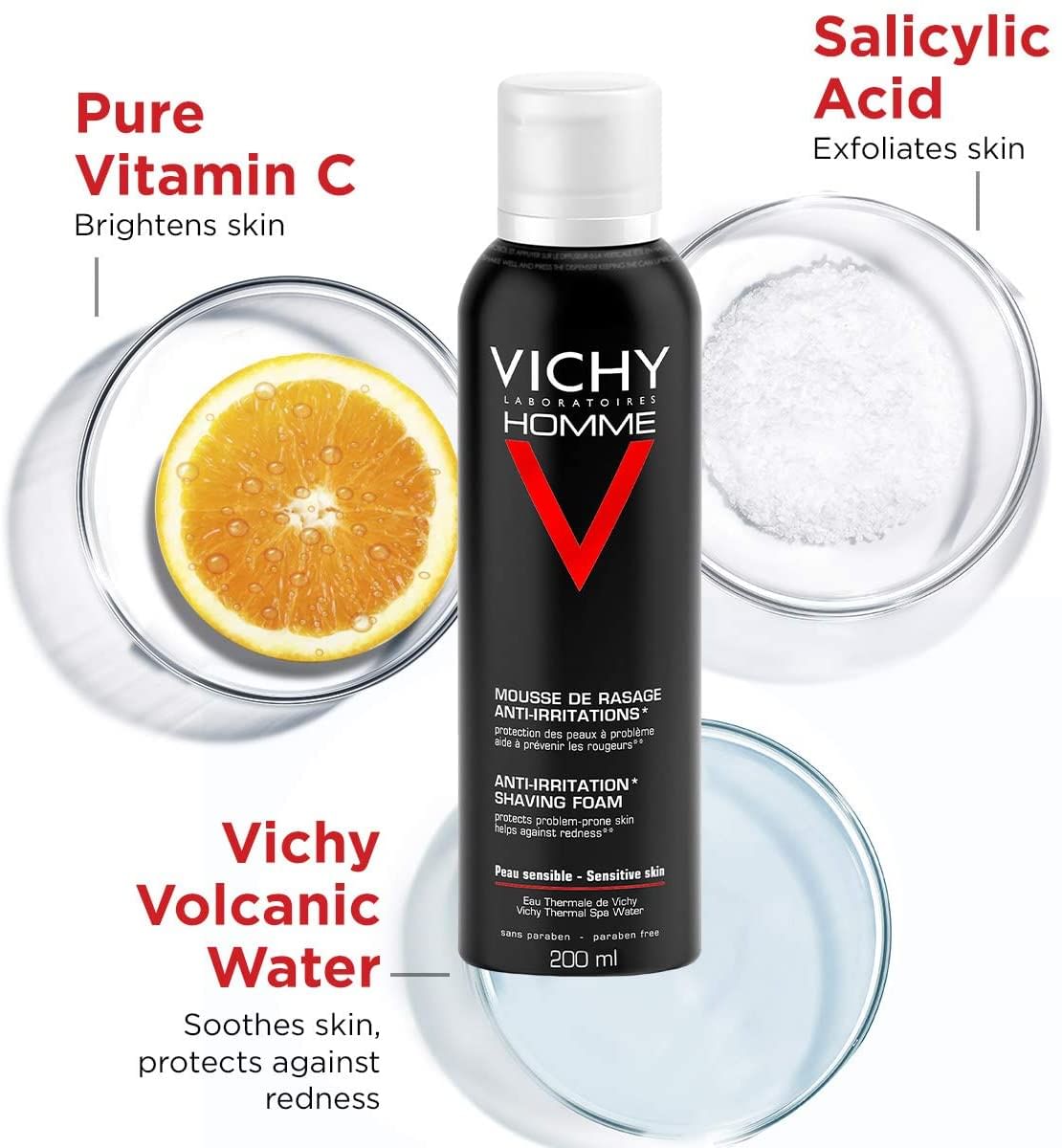 VICHY HOMME SCHIUMA DA BARBA 200 ML