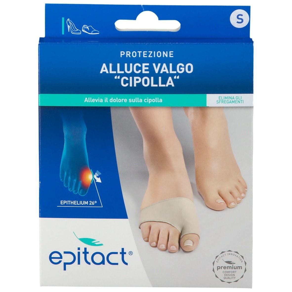 PROTEZIONE PER ALLUCE VALGO EPITACT IN GEL DI SILICONE EPITHELIUM 26 MISURA SMALL