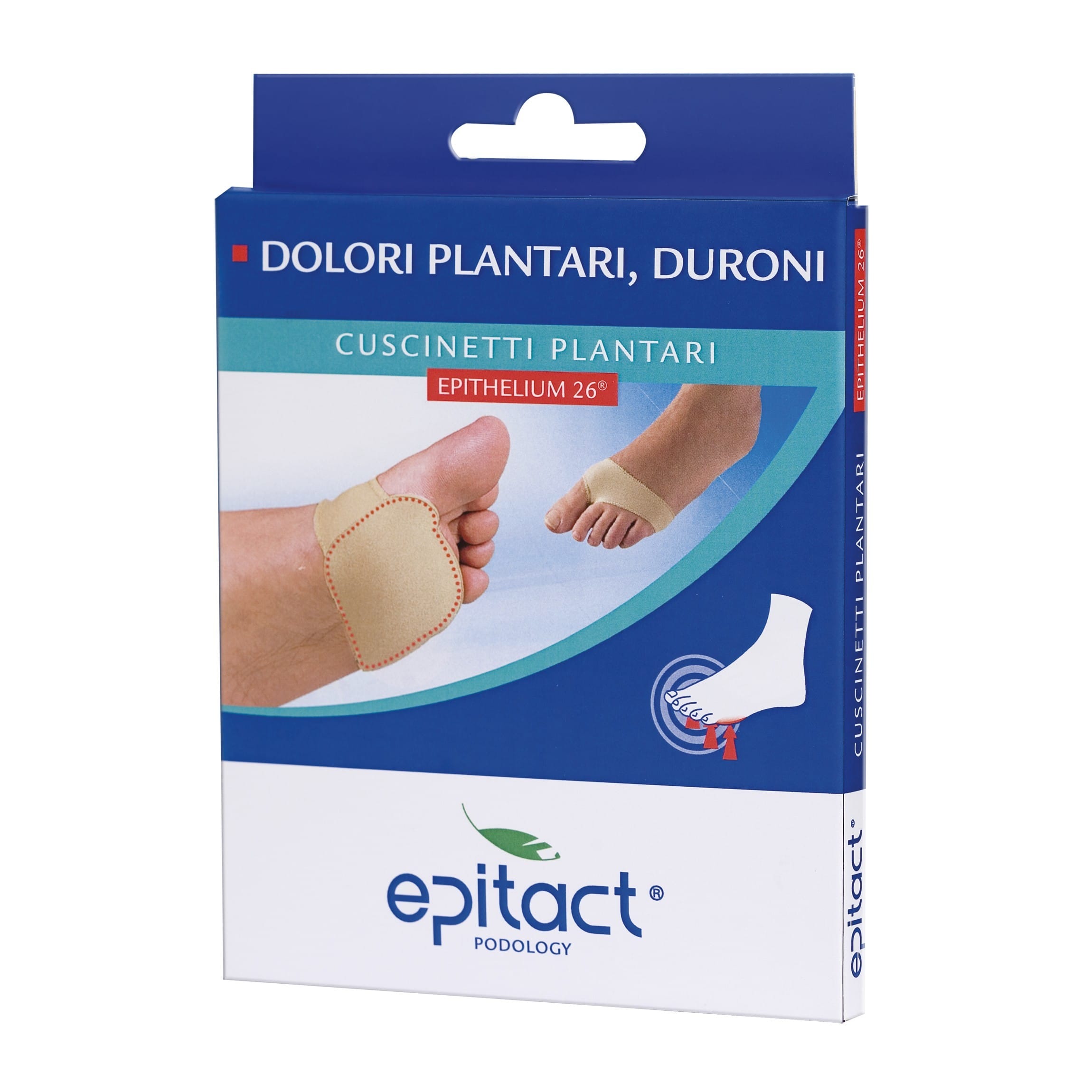 CUSCINETTO PLANTARE PER DOLORI PLANTARI EDURONI IN GEL DI SILICONE EPITHELIUM 26 EPITACT TAGLIA MEDIUM
