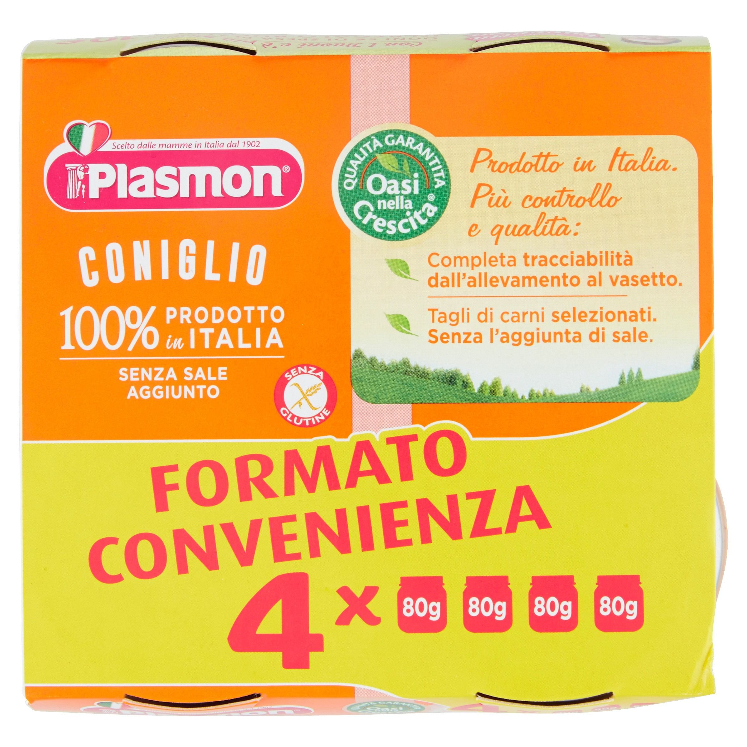 Plasmon Omogeneizzato Coniglio 4 X 80 G