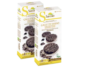 GALLETTE RISO CIOCCOLATO FONDENTE 100 G GALLETTE RISO CIOCCOLATO FONDENTE 100 G