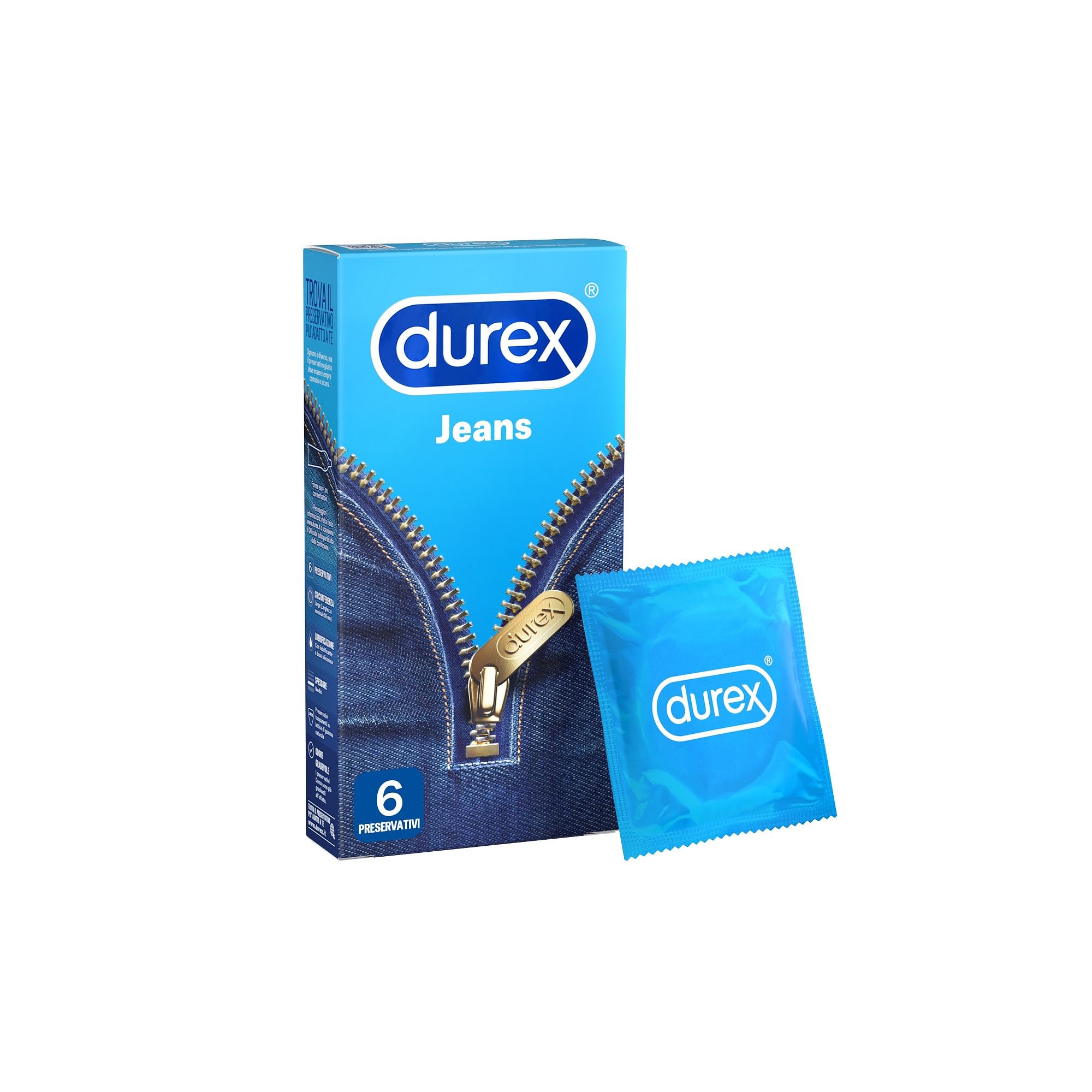 Profilattico Durex Settebello Jeans 6 Pezzi