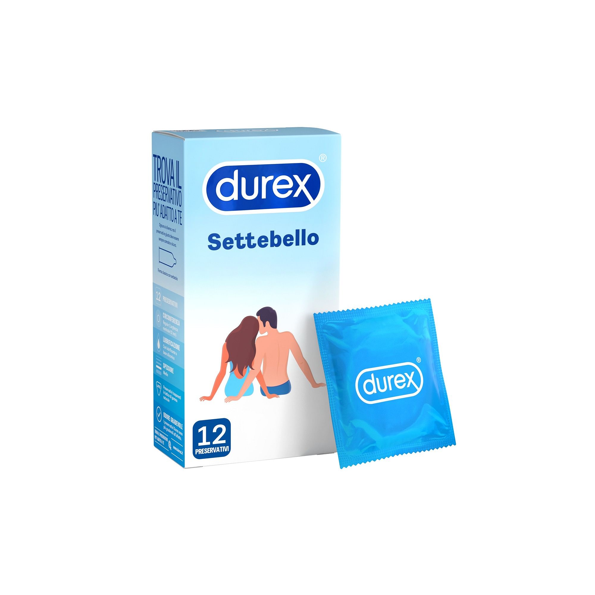 Profilattico Durex Settebello Classico 12 Pezzi