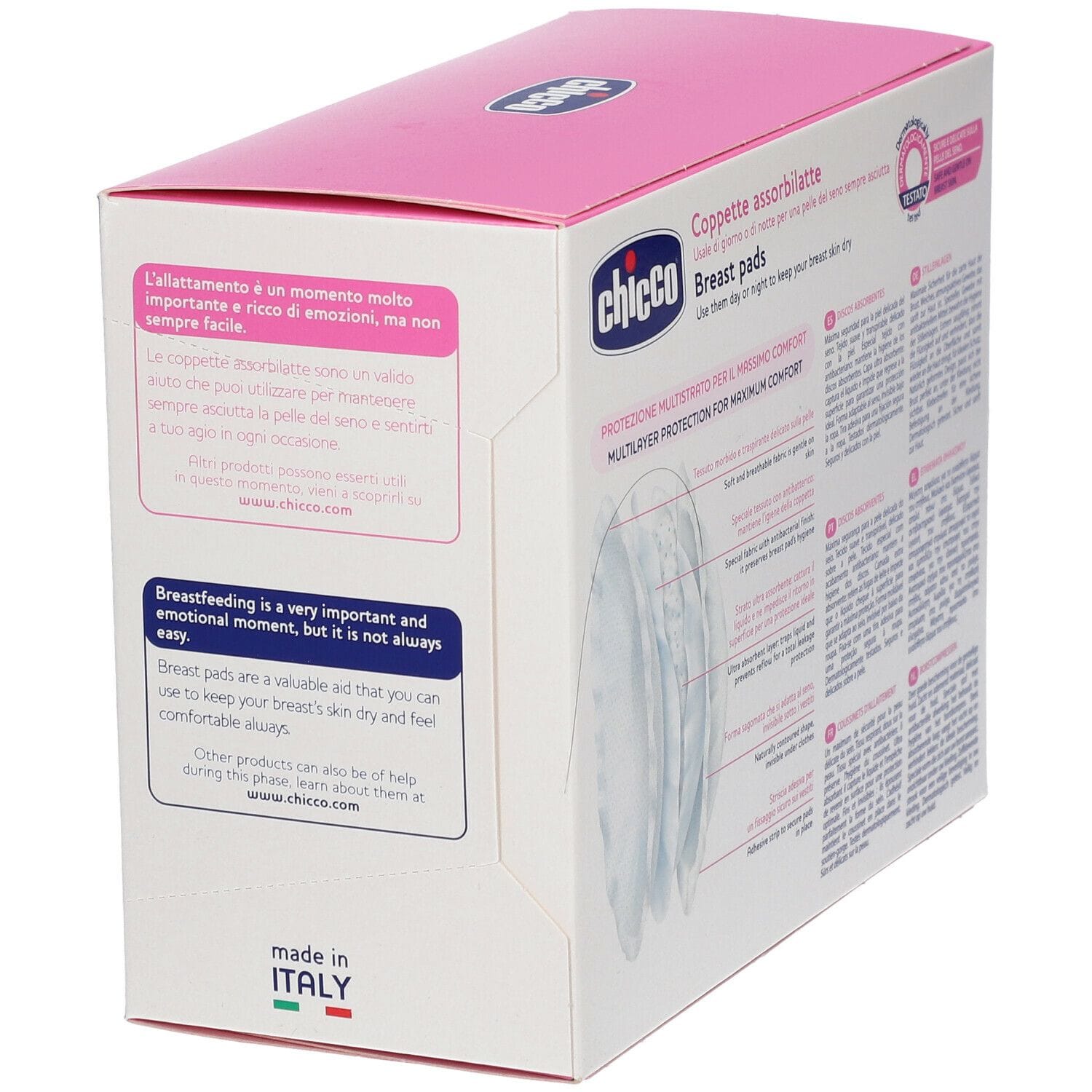 CHICCO COPPETTA ASSORBILATTE ANTIBATTERICA 30 PEZZI