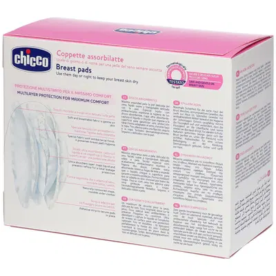 CHICCO COPPETTA ASSORBILATTE ANTIBATTERICA 30 PEZZI CHICCO COPPETTA ASSORBILATTE ANTIBATTERICA 30 PEZZI
