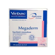 Megaderm supplemento omega 3 e 6 per cani, 28 monodose 4ml