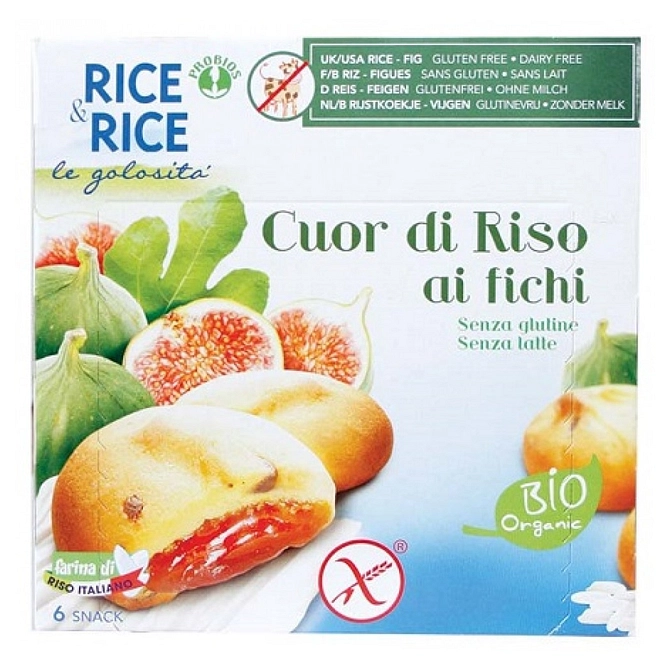 Rice&Rice Cuor Di Riso Ai Fichi Senza Latte 6 X 33 G